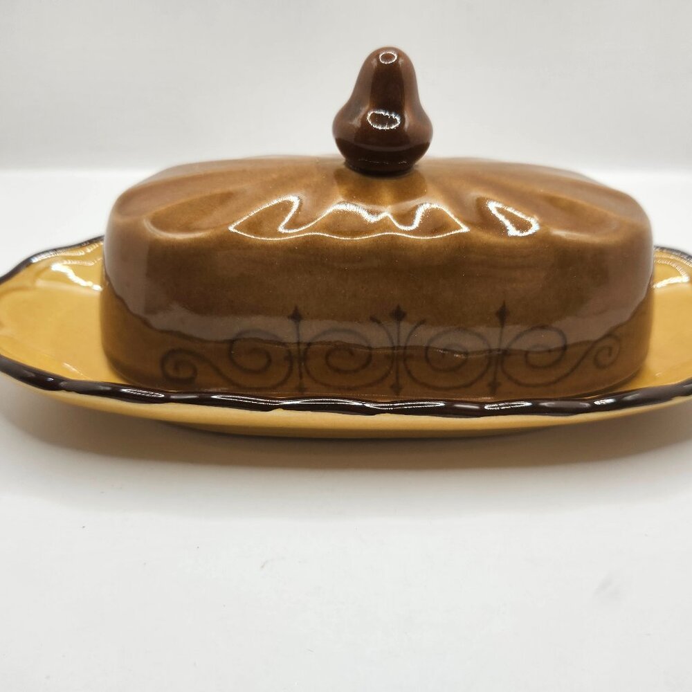 Vintage San Fernando Vernon Ware by Metlox Butter Dish